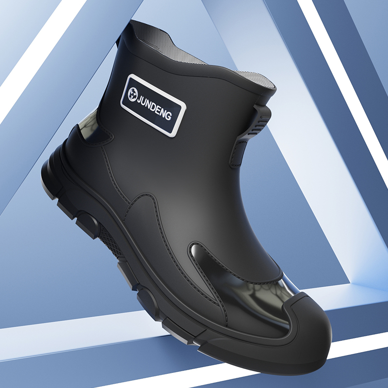 军登夏季时尚款硅胶防滑雨鞋