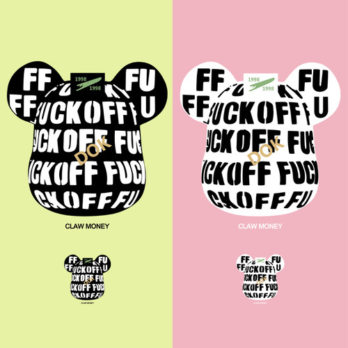 暴力熊字母烫画贴热转印贴印花贴