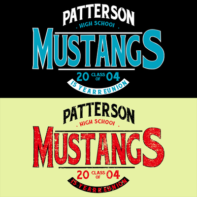 MUSTANGS字母印花贴热转印贴