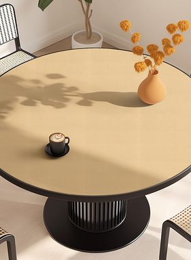 一件代发圆桌皮革坐垫纯色防水防油防烫隔热免洗可擦桌面保护垫