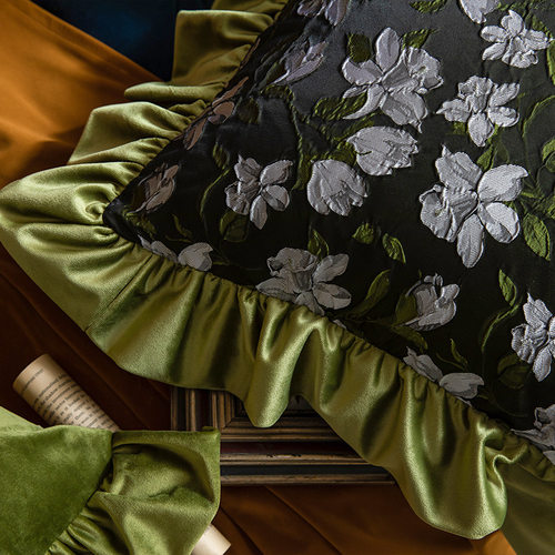 轻奢提花美式家用民宿复古抱枕套可拆洗客厅沙发靠垫卧室床头靠枕