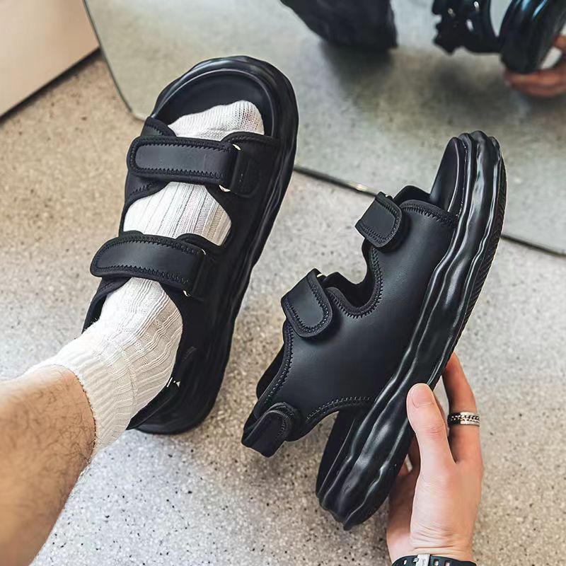 网红凉鞋男2025新款夏季外穿男士透气休闲开车越南沙滩拖鞋ins潮