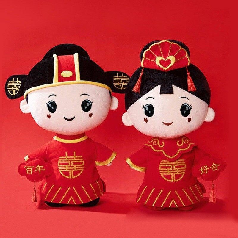 压床娃娃一对大号创意卡通公仔双喜抱枕毛绒玩具鸳鸯婚庆百年好合,床上用品,婚庆床品套件,淘宝优惠券,粉丝福利购,淘宝优惠卷