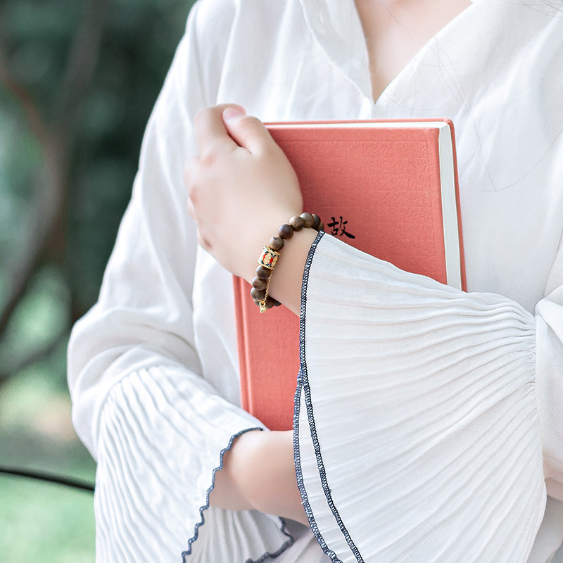 沉水越南芽庄沉香手串设计时尚简约老香木佛珠时尚饰品木质手链女,饰品/流行首饰/时尚饰品新,沉香,淘宝优惠券,粉丝福利购,淘宝优惠卷