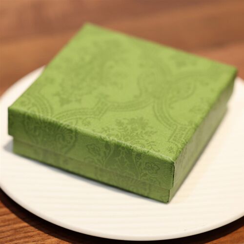现货速发Vitage Matcha Gree Jewelry Gift Box Patter Hadmade e