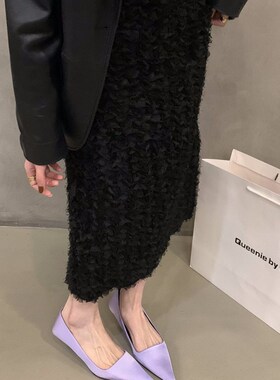 速发小猫跟尖头高跟鞋鞋子20法5新款春季气式黑色2质名媛风春季单