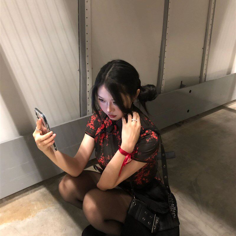 速发中华小厨娘软妹Lita仆围裙服新中式旗袍连衣裙套装