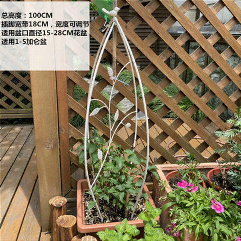 现货速发铁艺折叠鸟笼爬藤架台装饰花架复古室内庭院花园装饰铁线