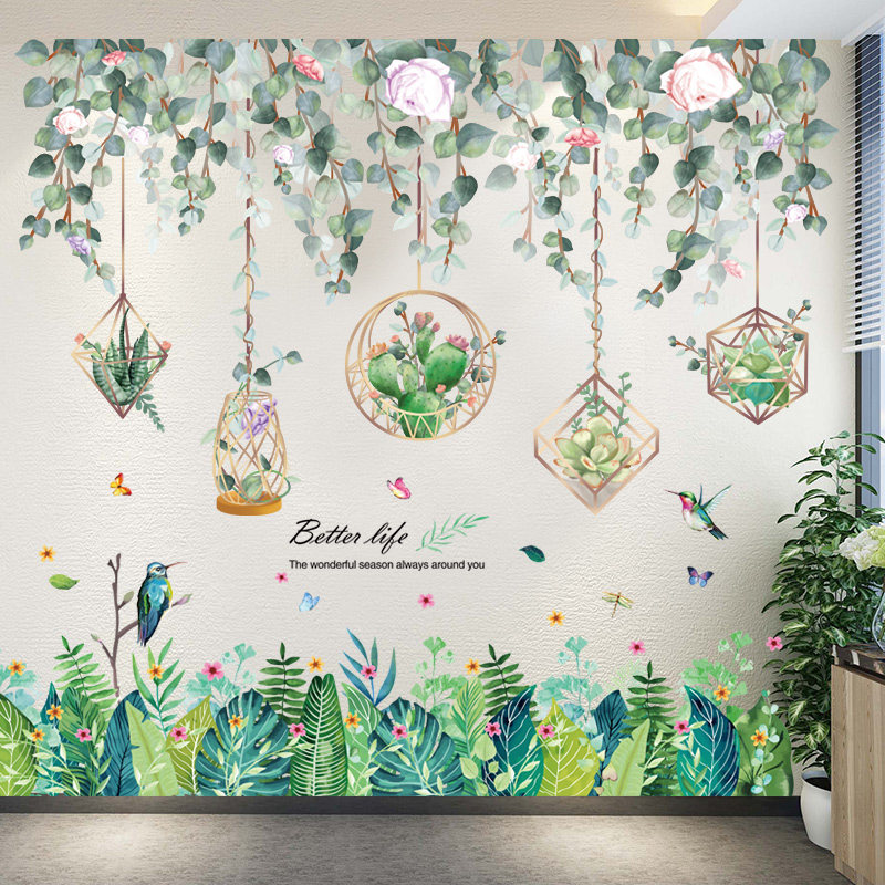 速发大图案客厅贴纸卧室墙面装饰画电视背景墙贴画墙壁纸自粘遮丑