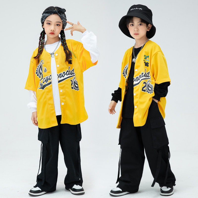 速发男孩架子鼓演出服幼儿演士服装hiphop嘻哈套装爵舞舞炸街表街