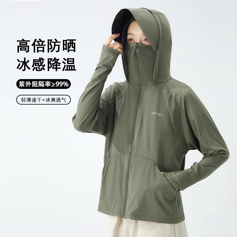 现货速发upf50+防晒衣夏季防紫外线黑胶2024新款骑车防晒服男