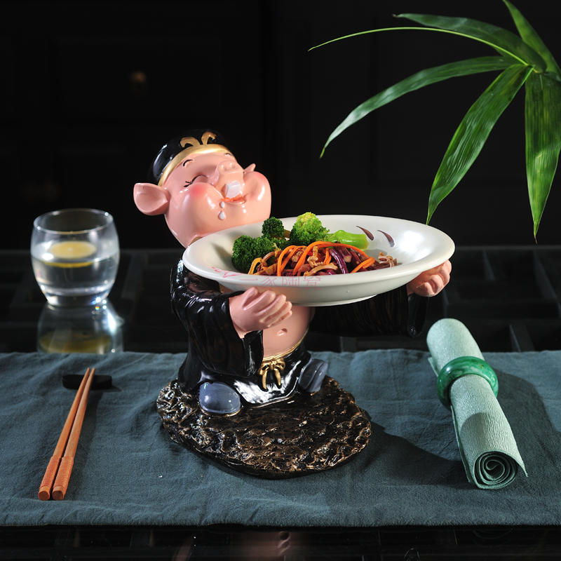 速发尚时个性猪八戒组合创意酒店明厅餐档意境菜盘子特色餐具用品
