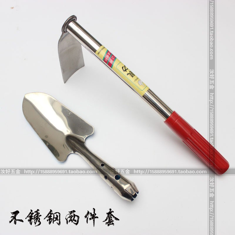 速发包邮头厚不锈钢铲子 种花锄园多肉小铲 农用小锄头优质加艺两