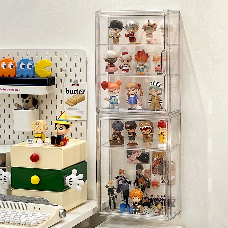 速发萌粒立牌收纳展示柜痛挂亚克示收纳柜展力盒收纳盒小壁柜