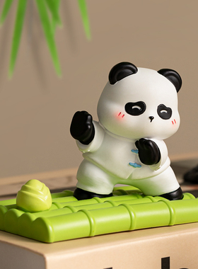 速发创意可日熊猫小摆件办公室桌面实用装饰品送闺礼生爱蜜物