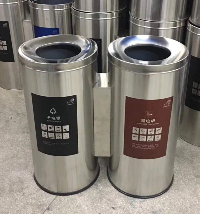 速发户二大分类三四分类外号垃圾桶加厚不锈钢多分类公园小区环保