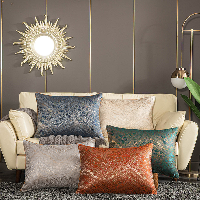 速发轻奢长方形抱枕客厅沙发靠枕靠套枕头腰枕大靠垫枕皮背罩不含