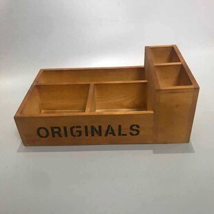 速发学整讲桌粉笔盒木质笔公桌面校理收纳盒2格粉笔收纳盒讲台粉