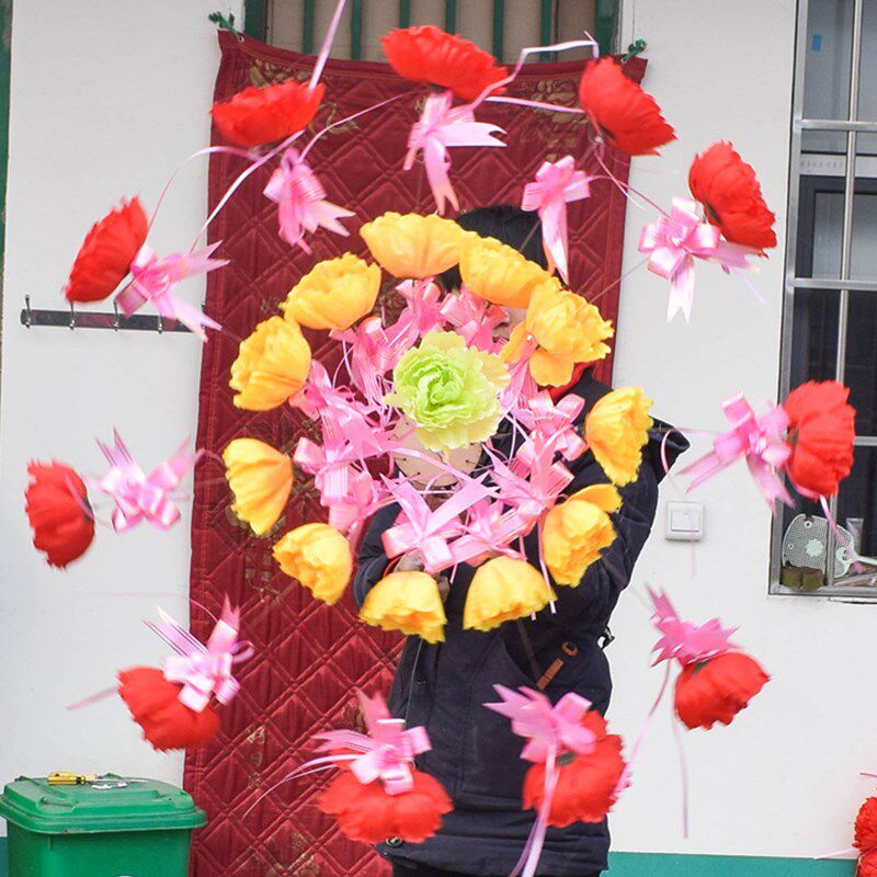 速发俏花伞舞蹈秧歌伞道具舞出演天表演玫瑰伞欢台喜地道具伞旋转