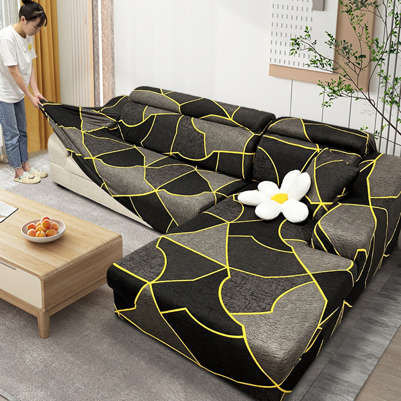 速发夏季弹力沙发套凉罩感人合沙发垫懒组全包能沙发盖布通用型
