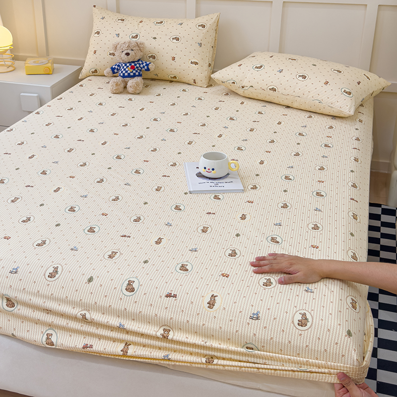 速发4棉件笠罩202全新款儿童学生宿舍床垫保护套床罩三床套套