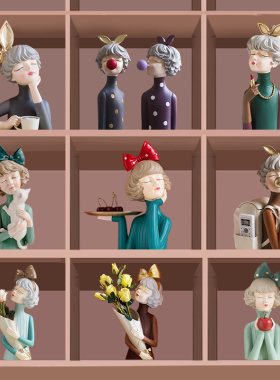 速发蝴蝶结孩轻奢风创意玄关收视托装摆件家居客厅电纳柜盘饰品