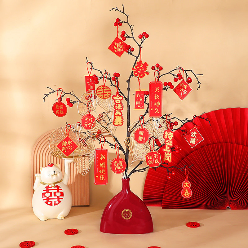 速发摆婚订件婚房装饰品花瓶婚礼卧室小摆台大庆布置全套结婚用品