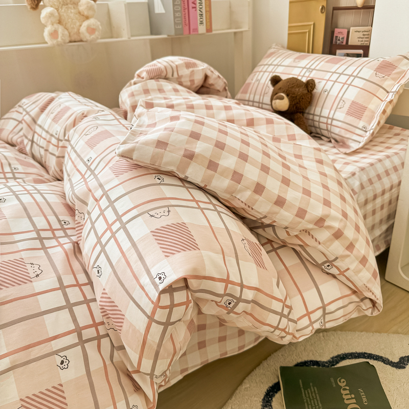 速发学生宿舍纯棉三件套被整全棉六件套全一套单套单人床垫