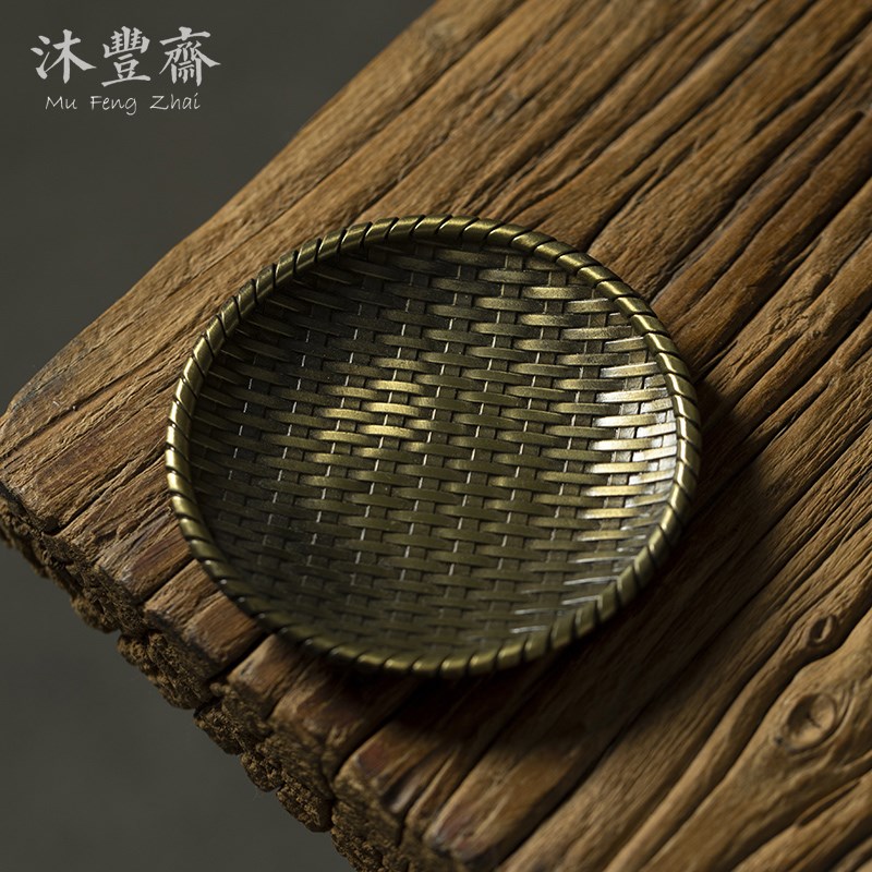 速发中式立香托家用办公檀香沉合线香香座小众复古香金禅意线香插