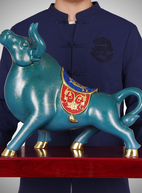 速发牛摆件柜财牛办柜室桌面礼品家居客厅酒招电视公装饰公司开业