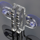 玻璃吸盘卡水族箱鱼缸隔离夹 透明亚克力鱼缸隔板夹子 4个16元 包邮