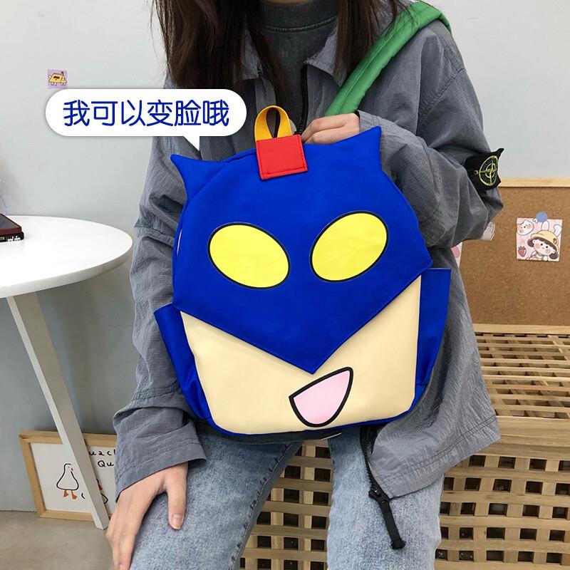 搞怪蜡笔小新书包动感超人背包中学生同款丑萌双肩包挎包可爱包包