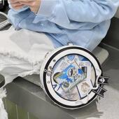 航海日记 soda薄荷茶原创小众小圆饼痛包斜挎单肩双肩包女包pu