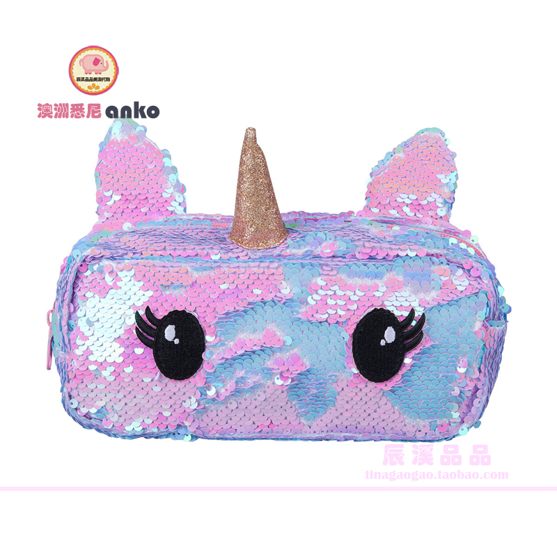 现货澳洲悉尼女童亮片独角兽笔袋