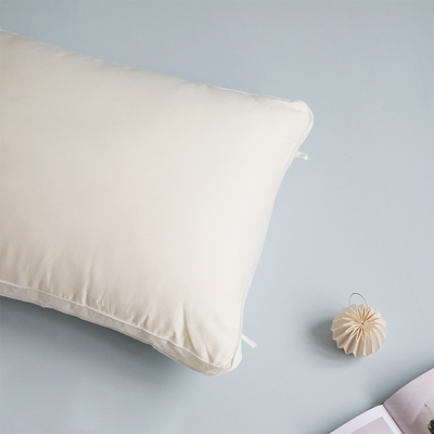 速发天丝牛颈纤维纯白枕芯 柔软中丝绒枕头芯 羽低软枕单人成人护