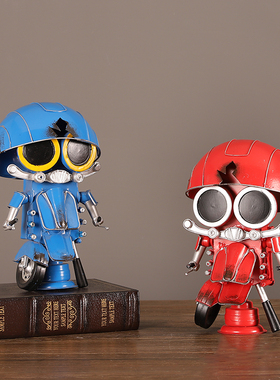 速发复件古业风儿童房铁艺摆工家居客厅电视柜装饰品橱窗小摆设