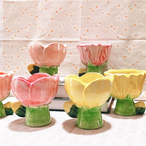 少女郁金香香薰蜡烛杯