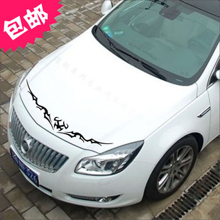 汽车贴纸 图腾火焰车盖贴 机盖贴纸 引擎盖车贴 改装遮痕拉花贴纸
