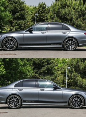 C43车贴拉花 C级 C63 E43 E级 AMG装饰改装车身侧裙汽车贴纸