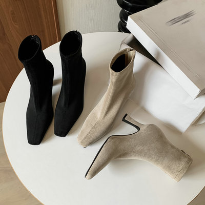 秋冬单靴细跟瘦瘦靴性感踝靴子