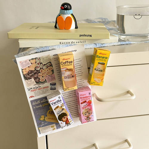 宾格瑞牛奶饮料冰箱贴磁吸装饰