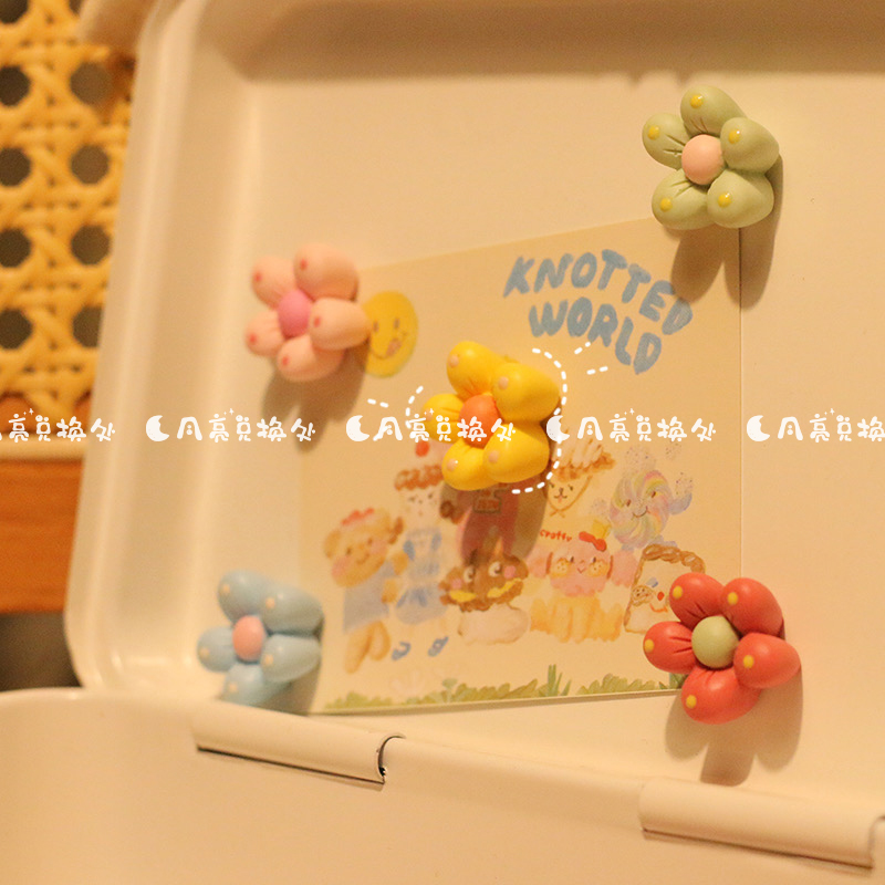 立体花朵强力冰箱贴个性创意磁性贴ins风留言板照片墙家居装饰贴