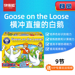 快慢狐 英国横冲直撞的白鹅 儿童认知思维训练早教益智桌游玩具3+