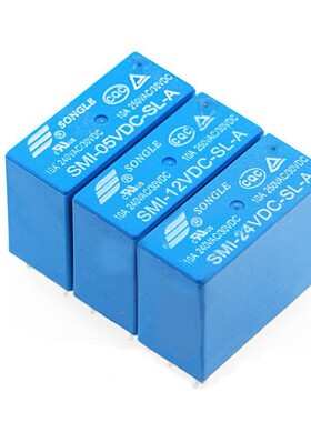 SMI-05V 12V 24VDC-SL-A -SL-C -SL-2C 5A 10A 4/5/8脚松乐继电器