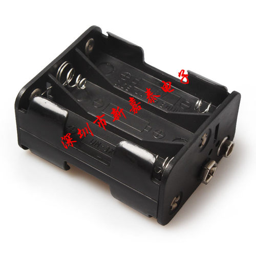 电池盒双层5号6节背靠背带9V扣
