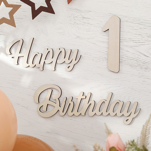 韩版ins小清新 宝宝百天满月生日布置装饰用品 成长记录 拍照道具