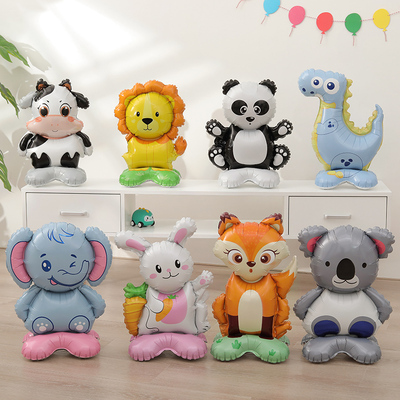 我们毕业啦装饰卡通动物站立气球