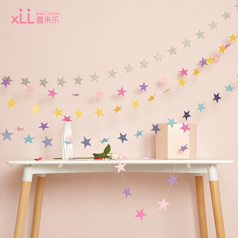 宝宝周岁布置用品五角星拉旗儿童节生日派对装饰创意星形拉花挂饰|ruв категории фестиваль товаров/подарок, одеваться товаров - от Buy2taobao.com для оказания профессиональной услуги покупки агента Taobao