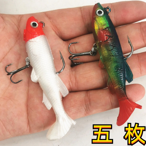 路亚饵包铅鱼t尾卷尾路亚软饵软虫软铅鱼海鲈假饵淡海水鲈鱼通杀