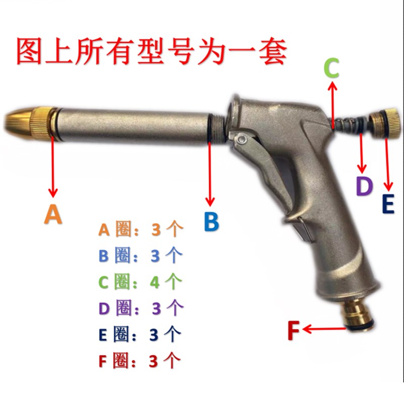 速发高压水枪接口o0型密封圈接自来水奶嘴喷头快速接头胶圈垫片皮